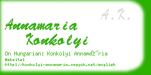 annamaria konkolyi business card